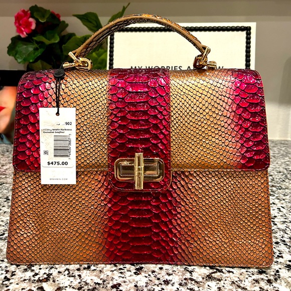 Brahmin Hallie Pomegranate Harkness - Picture 4 of 11